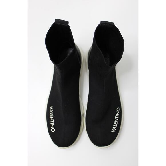 Valentino Shoes Women's Size 8 Slip On Stretch Sock Sneakers Black - Picture 15 of 15